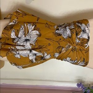 Strapless floral romper